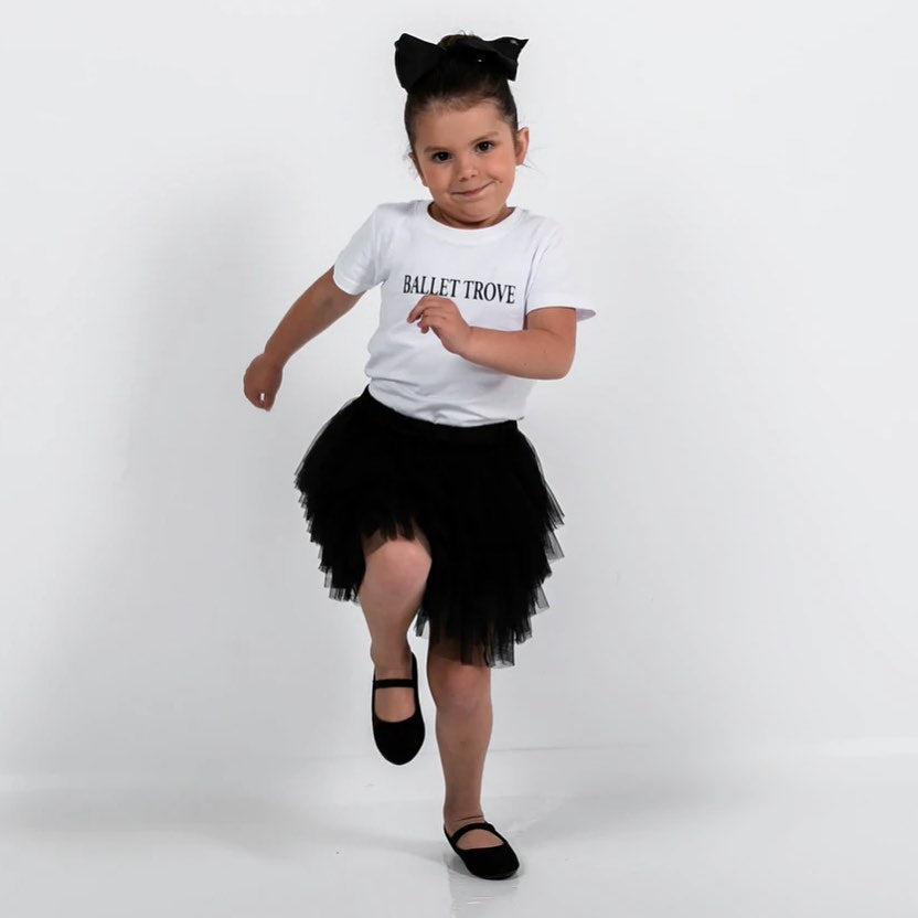 Layered Tulle Skirt - Black