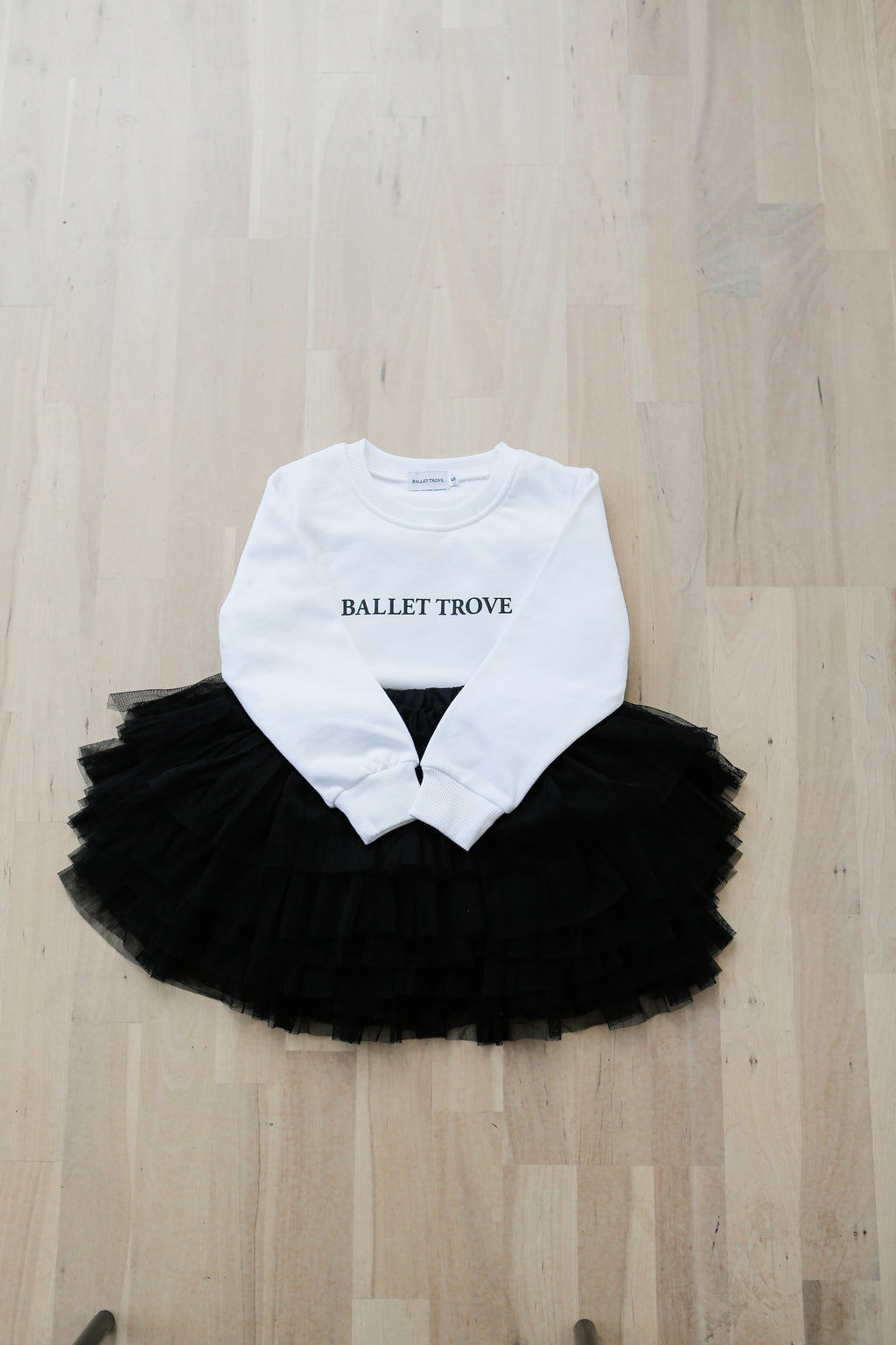 Layered Tulle Skirt - Black
