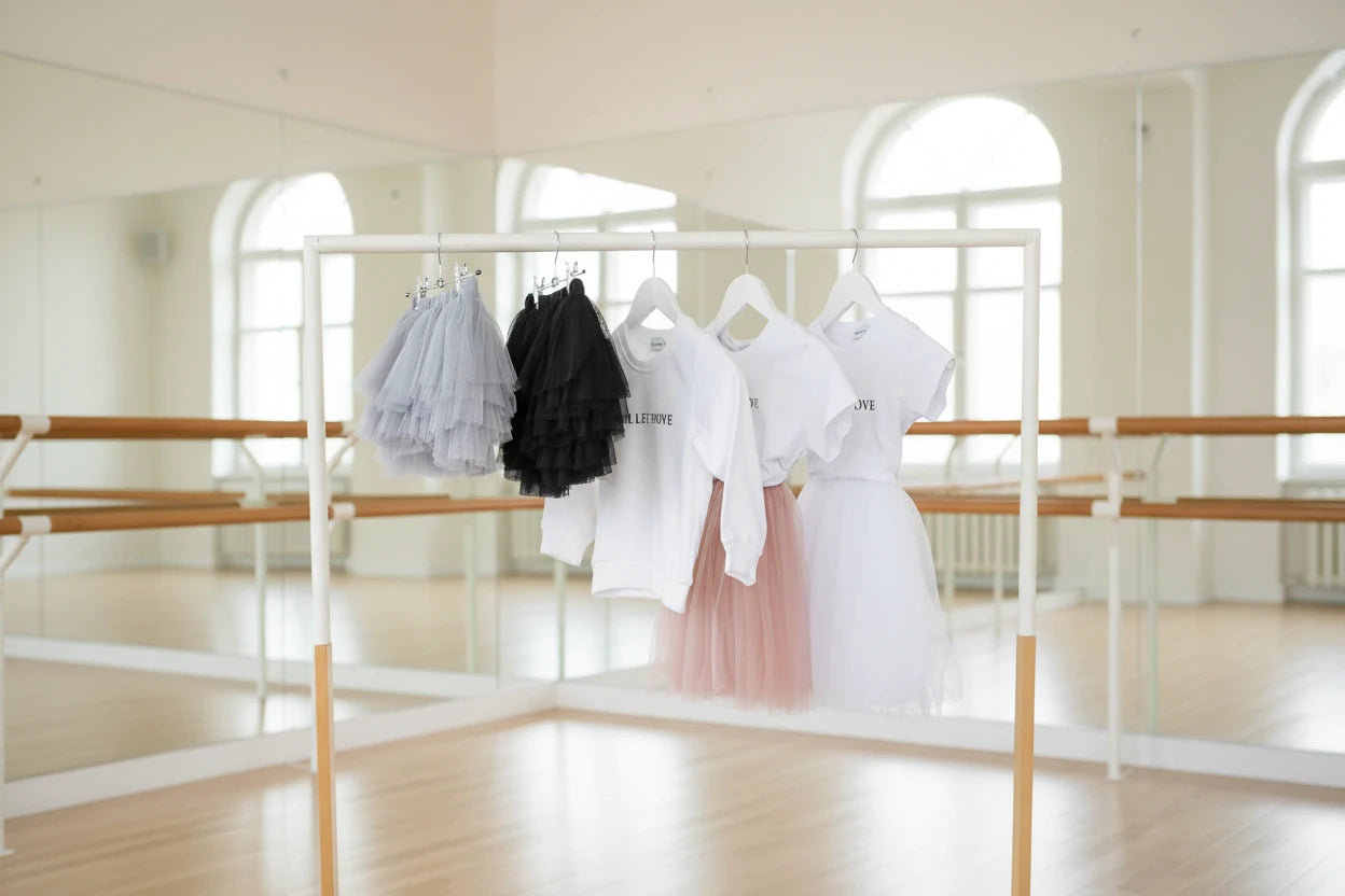 Layered Tulle Skirt - Grey